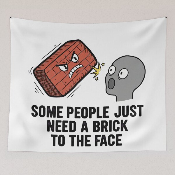 Item preview, Brick To The Face designed and sold by FicIllistrate.