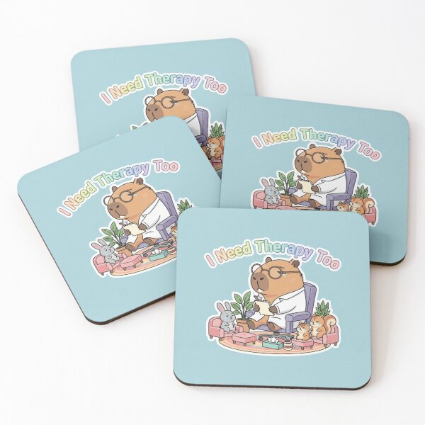 Item preview, Exhausted Capybara Therapist – Funny Kawaii Animal Meme designed and sold by FRADEX STORE.