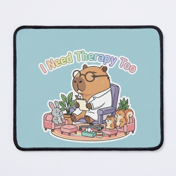 Item preview, Exhausted Capybara Therapist – Funny Kawaii Animal Meme designed and sold by FRADEX STORE.