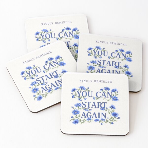 Item preview, Mental Health Kindly Reminder - You Can Start Again designed and sold by Neurodelic.