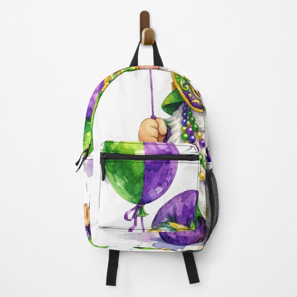 Item preview, Mardi Gras Gnome with Party Balloon designed and sold by Maria Dryfhout.