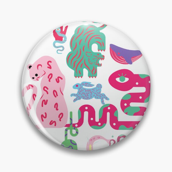 Item preview, Animal Paradise / Jungle Gathering Colorful Print Snake Rabbit Tiger Surreal Art  designed and sold by Cosmic Collective Print.