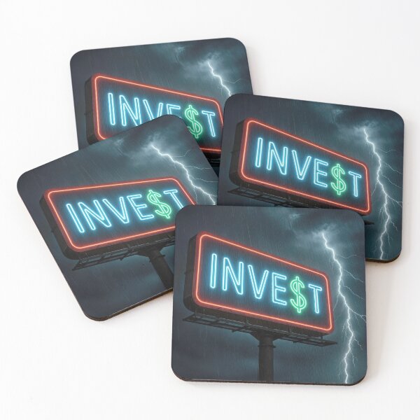 Item preview, Neon Billboard with Lightning and Invest Text designed and sold by Maria Dryfhout.
