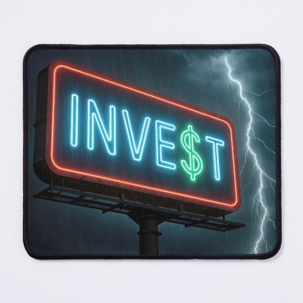 Item preview, Neon Billboard with Lightning and Invest Text designed and sold by Maria Dryfhout.