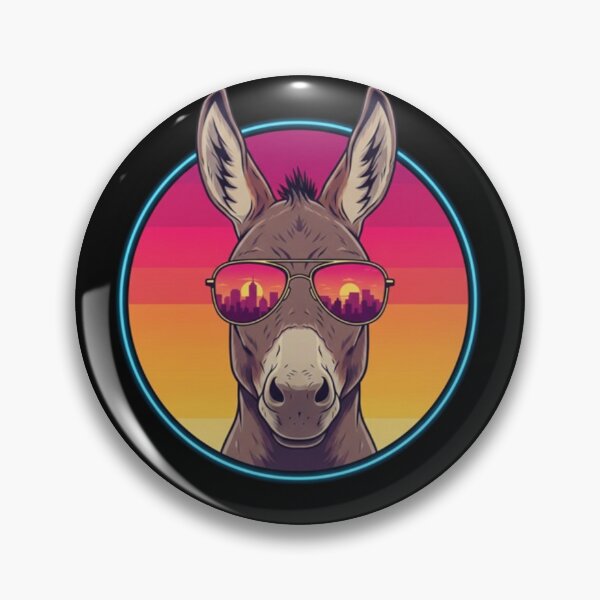 Item preview, Cool Donkey – Neon Sunset Vibes Design designed and sold by Dogandesighn.