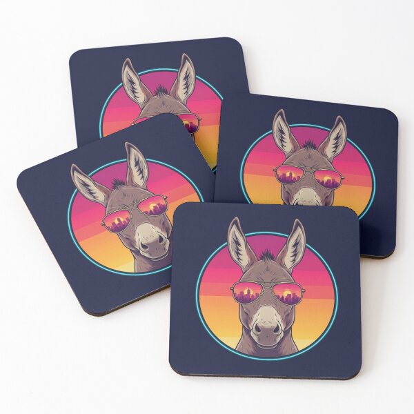 Item preview, Cool Donkey – Neon Sunset Vibes Design designed and sold by Dogandesighn.