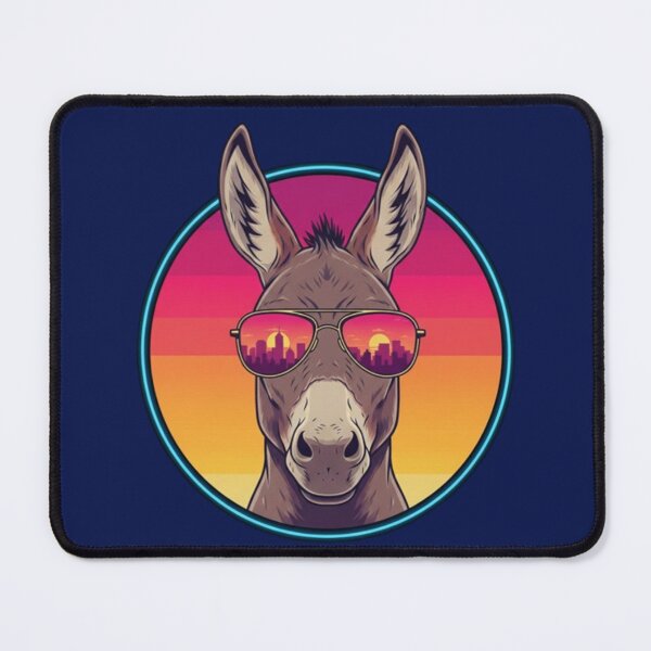 Item preview, Cool Donkey – Neon Sunset Vibes Design designed and sold by Dogandesighn.