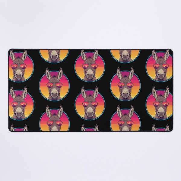 Item preview, Cool Donkey – Neon Sunset Vibes Design designed and sold by Dogandesighn.