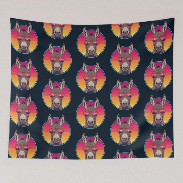 Item preview, Cool Donkey – Neon Sunset Vibes Design designed and sold by Dogandesighn.