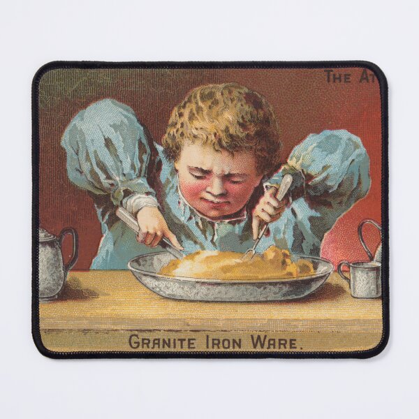 Item preview, Vintage Granite Iron Ware Advertisement – Antique Kitchen Trade Card, 19th Century American Advertising, Victorian Tableware Art designed and sold by CulturalCurios.