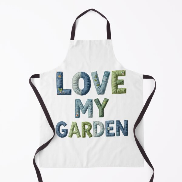 Item preview, LOVE MY GARDEN - IN GREEN AND BLUE FAUX LETTERING designed and sold by AlexOBrienArt.