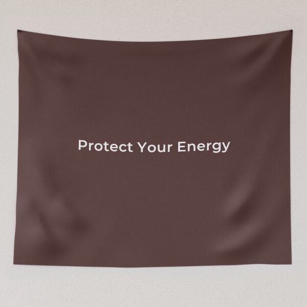 Item preview, Protect Your Energy – Minimalist Quote Design - White Text designed and sold by innerfaith.