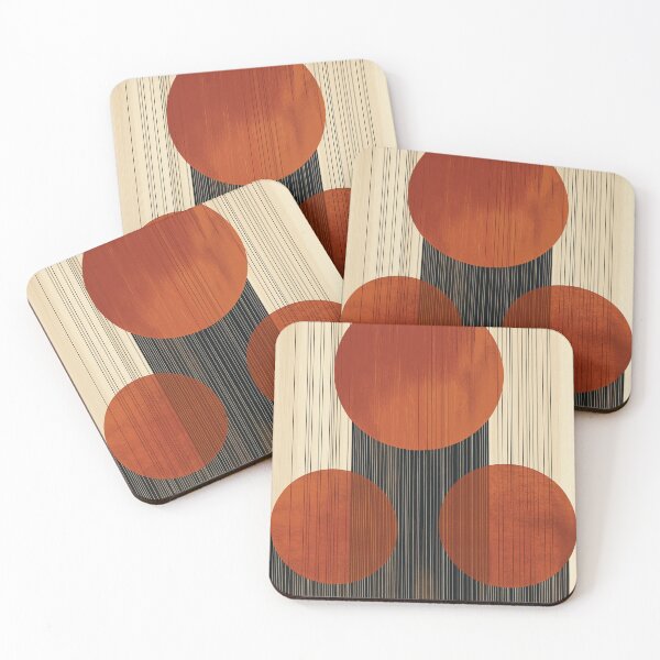 Item preview, Abstract Geometric Circles Mid-Century Modern Wall Art Decor designed and sold by PhantomPaper.