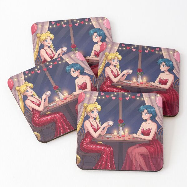 Item preview, Usagi and Ami on a Valentine's Date designed and sold by Solace Sparkles.