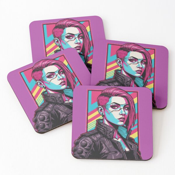 Item preview, Cyberpunk Neon Rebel - Urban Tech Portrait designed and sold by BounoWorld.