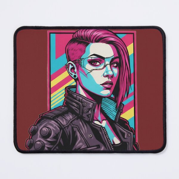 Item preview, Cyberpunk Neon Rebel - Urban Tech Portrait designed and sold by BounoWorld.