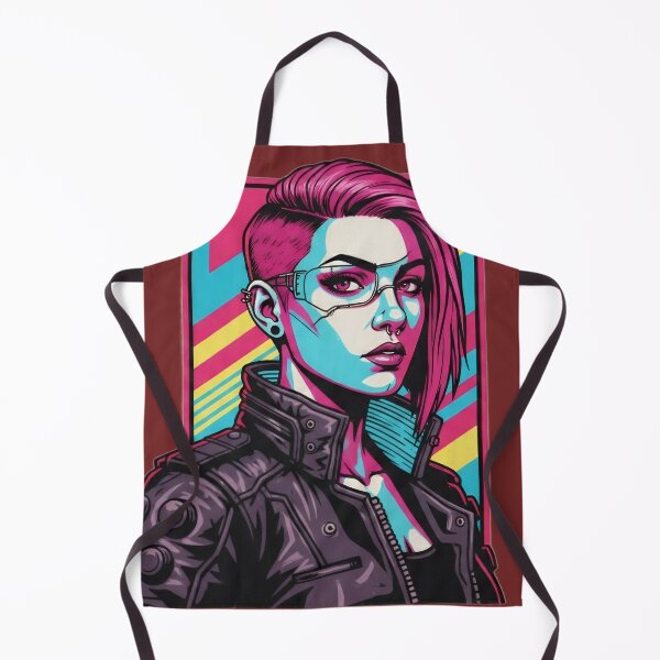 Item preview, Cyberpunk Neon Rebel - Urban Tech Portrait designed and sold by BounoWorld.