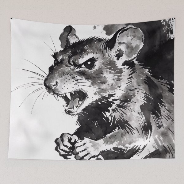 Item preview, Angry Rat Ink Illustration designed and sold by StudioDestruct.