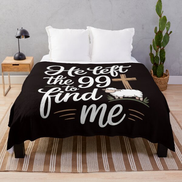 Item preview, He Left the 99 to Find Me Bible – Christian Sheep Faith Quote designed and sold by Redgiant87x.