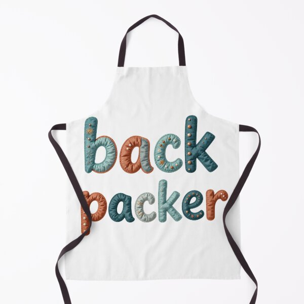 Item preview, BACK PACKER - IN TERRACOTTA AND TEAL designed and sold by AlexOBrienArt.