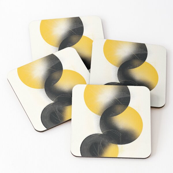 Item preview, Abstract Yellow Spheres Modern Minimalist Wall Art Decor designed and sold by PhantomPaper.