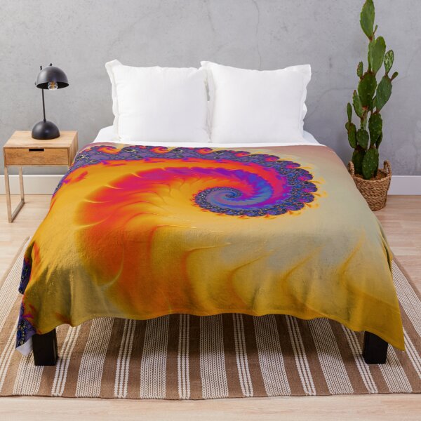 Item preview, Cold Blue And Hot Orange Super Swirl Fractal Abstract Artwork designed and sold by Memes N Lore .