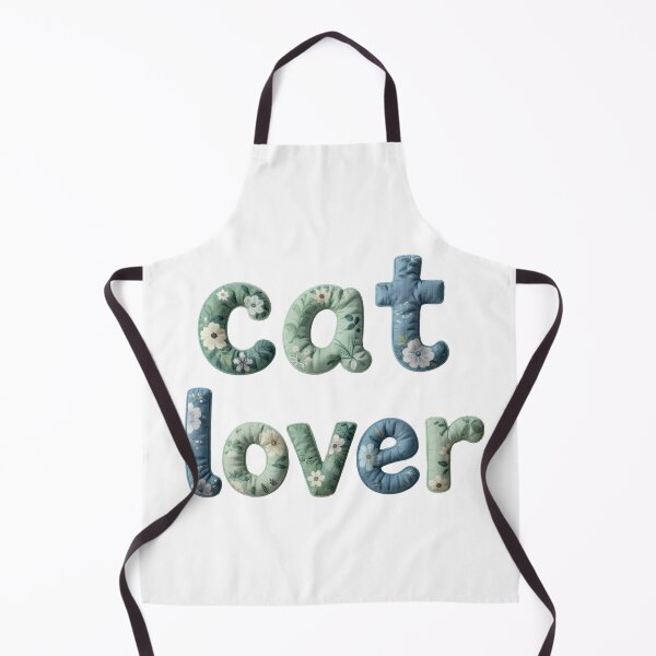 Item preview, CAT LOVER - IN GREEN FLORAL FAUX LETTERING designed and sold by AlexOBrienArt.