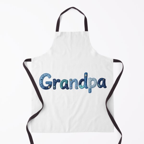 Item preview, GRANDPA - IN BLUE FAUX LETTERING designed and sold by AlexOBrienArt.