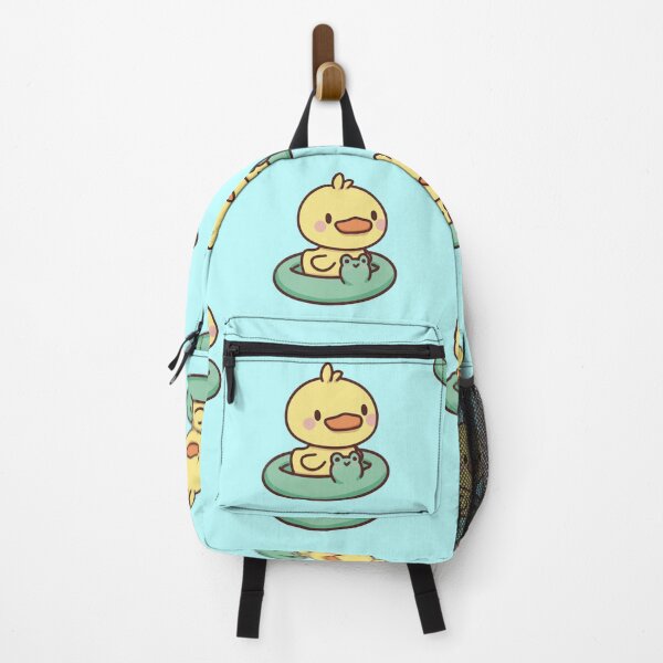 Item preview, Baby Ducky with Froggy Swim Tube (light aqua background) designed and sold by Faeluna-Art.