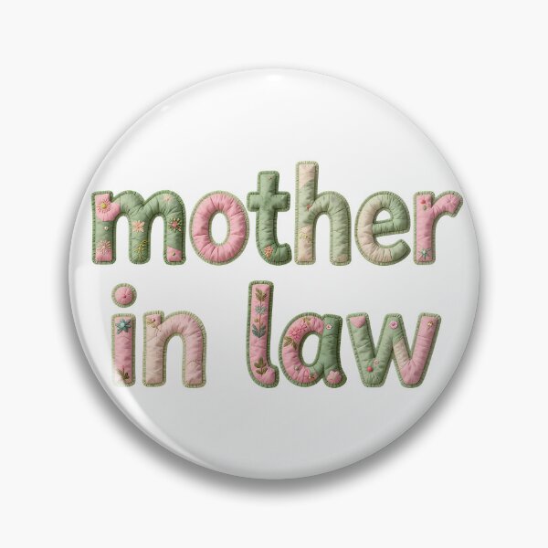Item preview, MOTHER IN LAW - IN PRETTY PINK & GREEN FAUX LETTERING designed and sold by AlexOBrienArt.