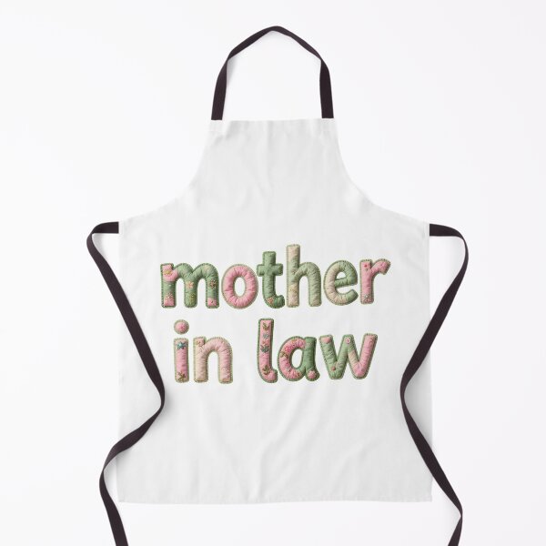 Item preview, MOTHER IN LAW - IN PRETTY PINK & GREEN FAUX LETTERING designed and sold by AlexOBrienArt.