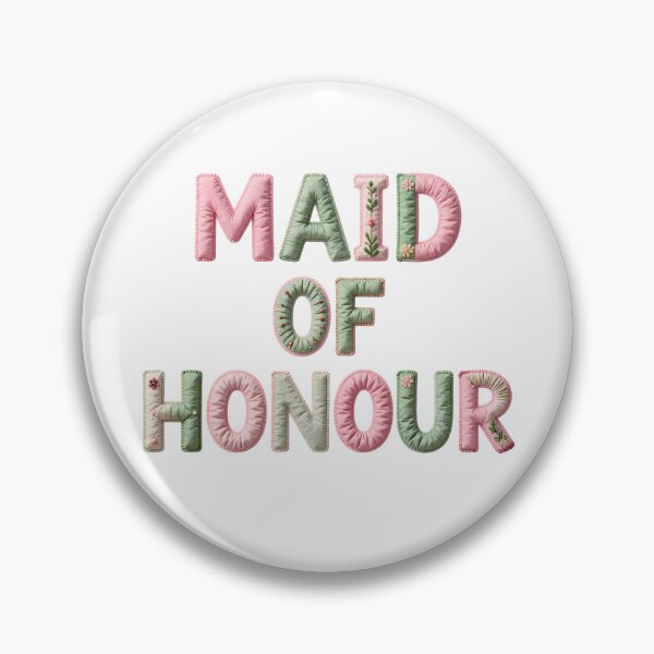 Item preview, MAID OF HONOUR - IN PRETTY FAUX LETTERING designed and sold by AlexOBrienArt.