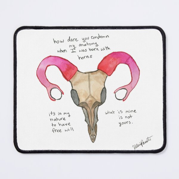 Item preview, How dare you condemn my anatomy when I was born with horns designed and sold by Valerie Parente.