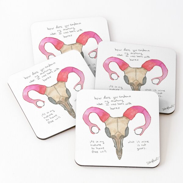Item preview, How dare you condemn my anatomy when I was born with horns designed and sold by Valerie Parente.