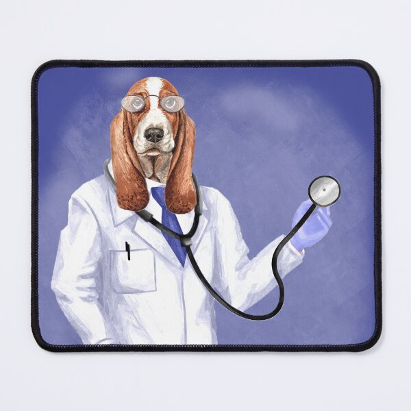 Item preview, Funny Hound Dog Doctor Get Well Card designed and sold by SalonOfArt.