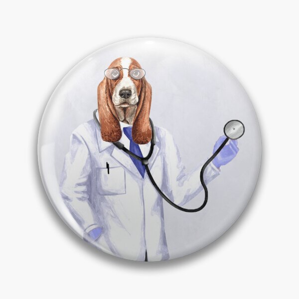 Item preview, Funny Hound Dog Doctor Get Well Card designed and sold by SalonOfArt.