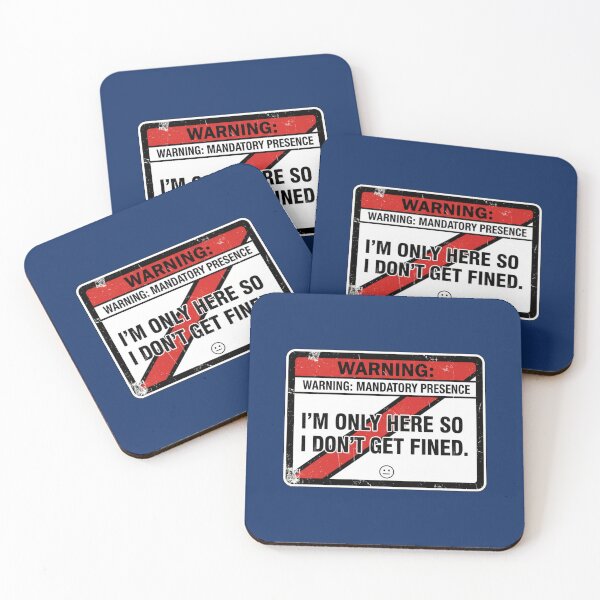 Item preview, Warning Mandatory Presence Office Satire Sign designed and sold by Dariusz.K.