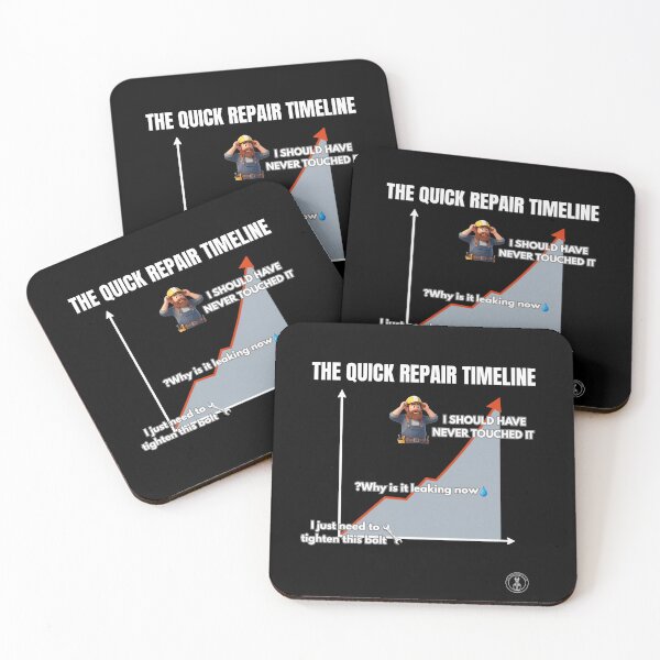 Item preview, Funny Handyman Quick Repair Timeline designed and sold by The Handyman's Lab.