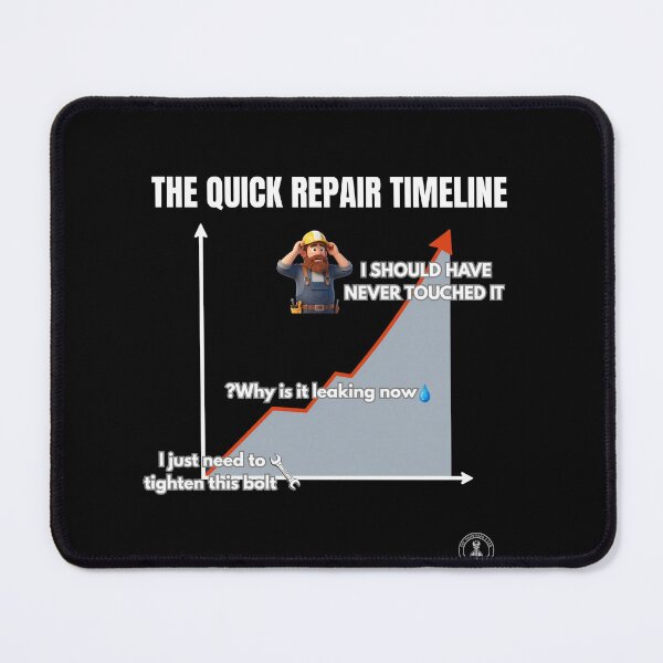 Item preview, Funny Handyman Quick Repair Timeline designed and sold by The Handyman's Lab.