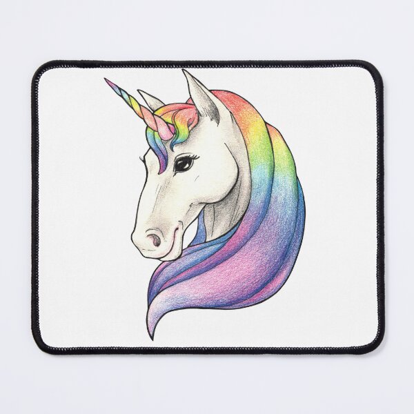 Item preview, Year of the Horse Unicorn — Rainbow Fantasy Chinese Zodiac Portrait designed and sold by BlackLineLab.