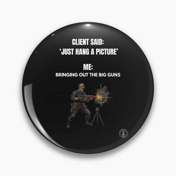 Item preview, Funny Handyman Picture Hanging Joke - Big Guns Needed designed and sold by The Handyman's Lab.