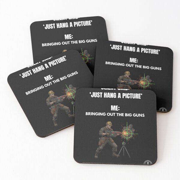 Item preview, Funny Handyman Picture Hanging Joke - Big Guns Needed designed and sold by The Handyman's Lab.