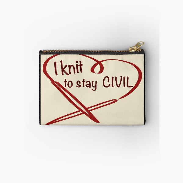 Item preview, I Knit to Stay Civil – Sassy Knitting Quote designed and sold by ArtyWares.