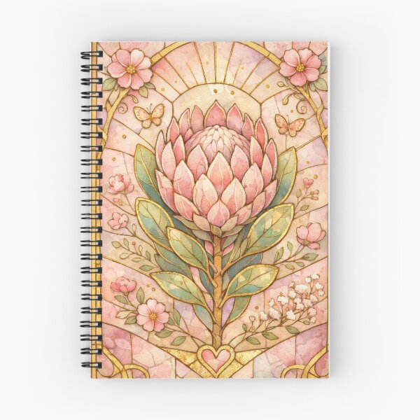 Item preview, Protea flower Romantic pink suncatcher style designed and sold by scicilysimonee.