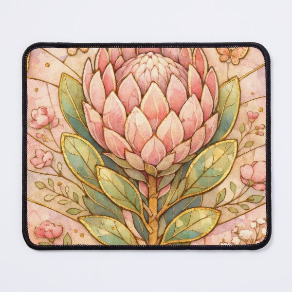 Item preview, Protea flower Romantic pink suncatcher style designed and sold by scicilysimonee.