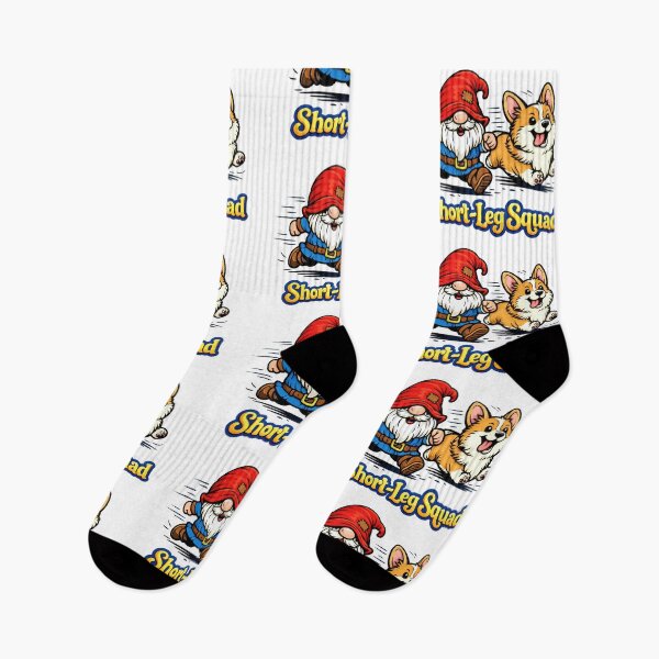 Item preview, Short-Leg Squad: Gnome and Corgi Race Illustration designed and sold by Moriarty's Digital Visions.