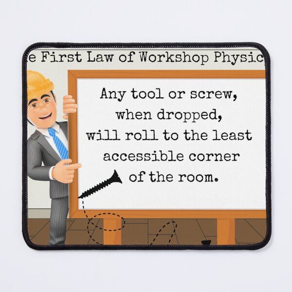 Item preview, Funny Workshop Physics - The Law of Dropped Screws designed and sold by The Handyman's Lab.