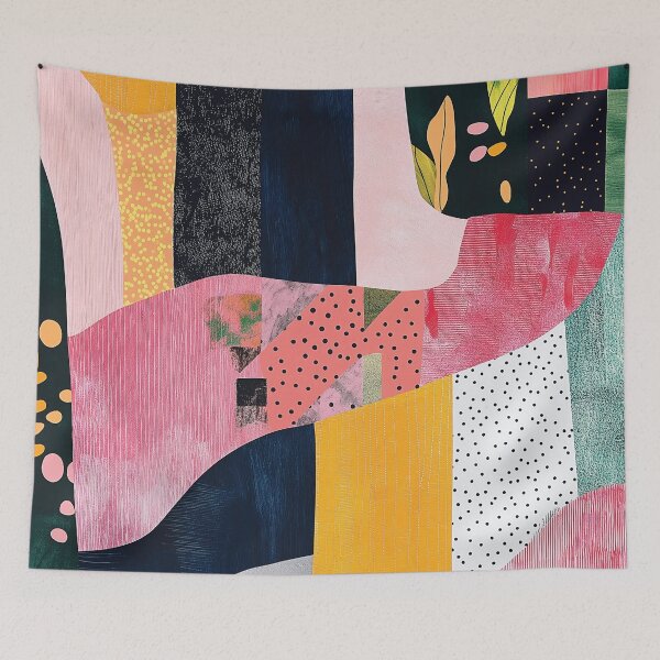 Item preview, Colorful Abstract Pattern Collage Maximalist Wall Art Decor designed and sold by PhantomPaper.