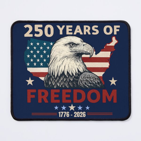 Item preview, 250 Years of Freedom Patriotic Eagle & American Flag Design for Dark Background designed and sold by Alinamatt.