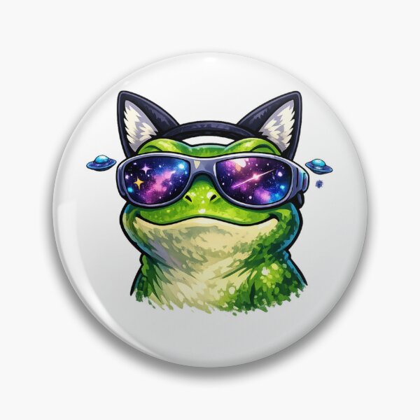 Item preview, Cosmic frog with futuristic glasses designed and sold by FroggyOnly.
